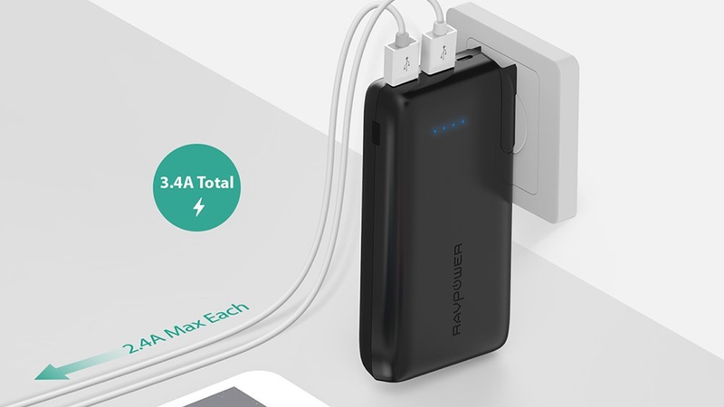 RAVPower 2-in-1 Wall Charger and Power Bank | $19 | Amazon | Promo code KINJA066